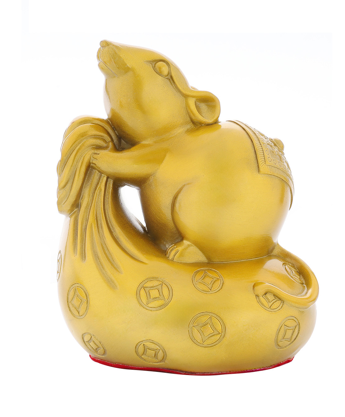Money-Bag Rat – Copper Chinese Zodiac Rat Ornament - Image 2