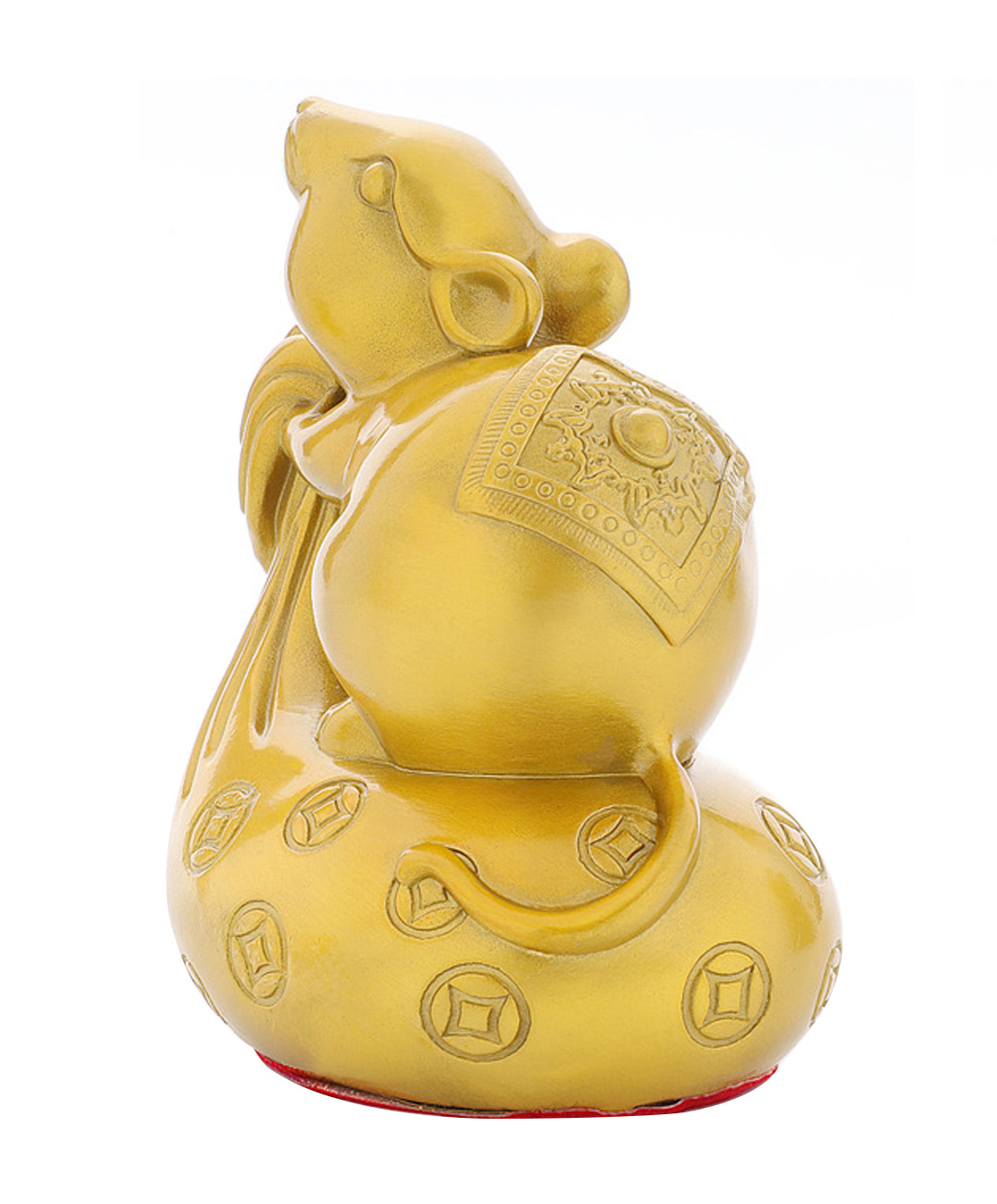 Money-Bag Rat – Copper Chinese Zodiac Rat Ornament - Image 3