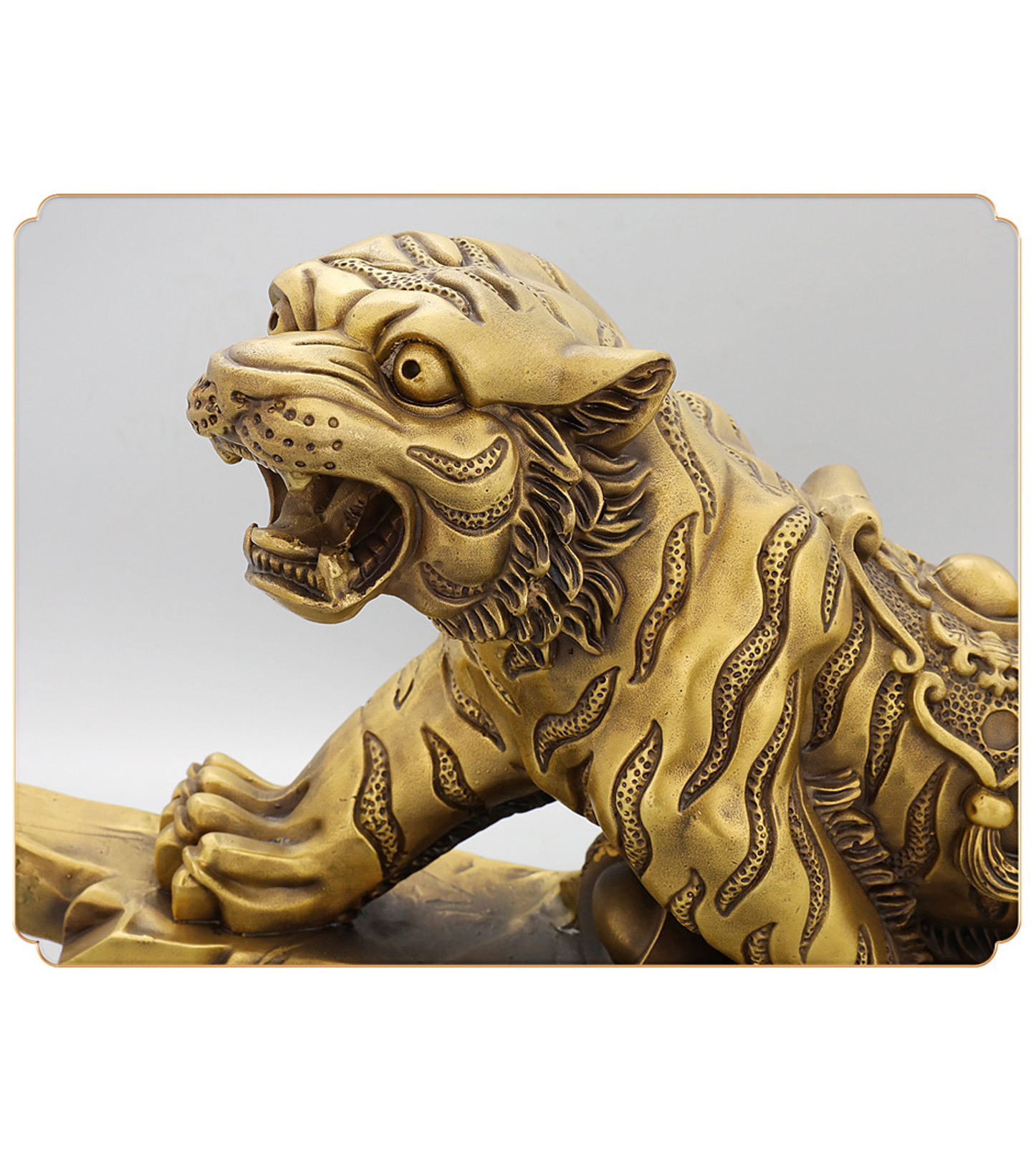Wealth-Gathering Tiger – Copper Chinese Zodiac Tiger Ornament - Image 2