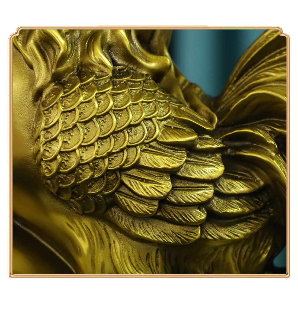 Golden Rooster Heralds Joy – Copper Chinese Zodiac Rooster Ornament - Image 5