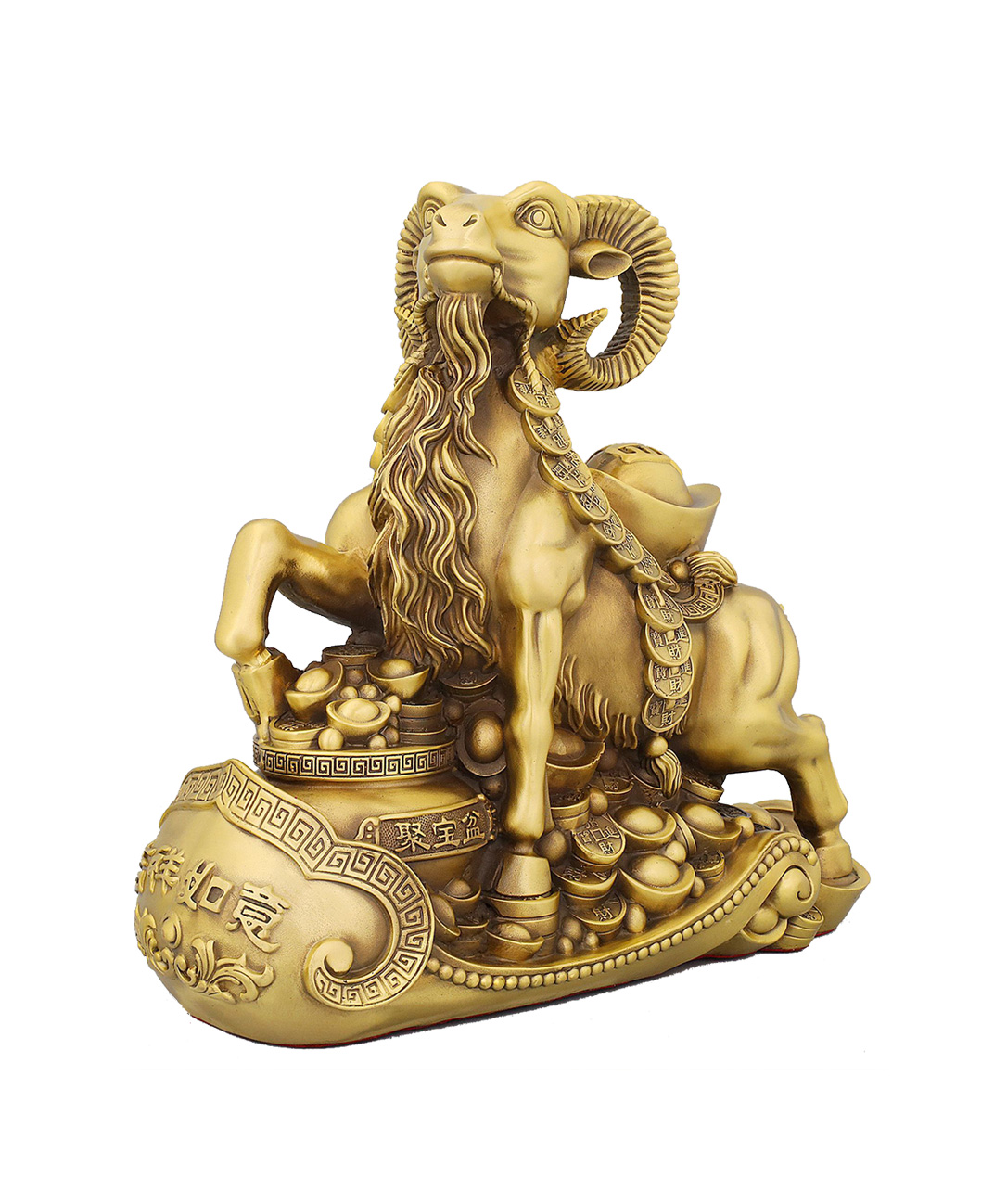 Auspicious Goat of Good Fortune – Copper Chinese Zodiac Goat Ornament