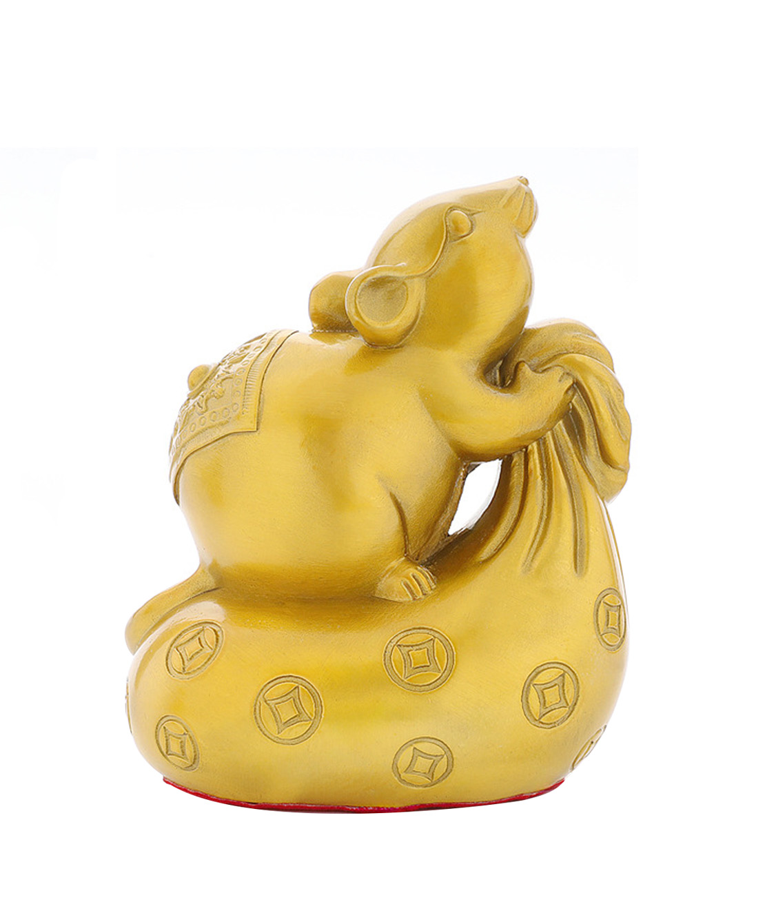 Money-Bag Rat – Copper Chinese Zodiac Rat Ornament